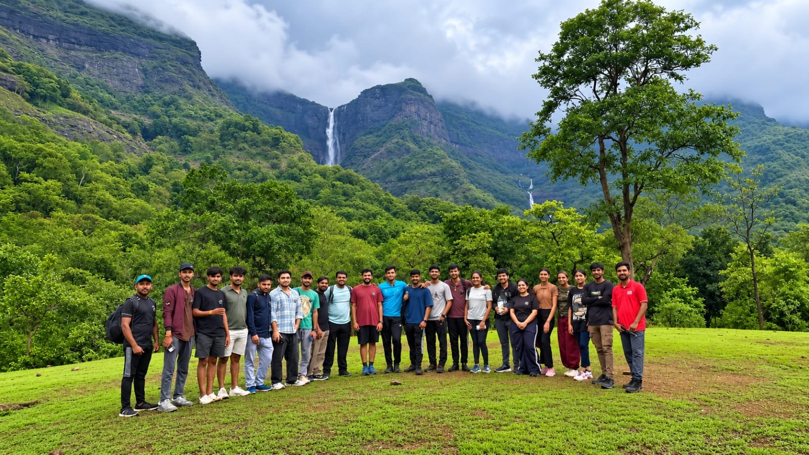 Group trekking tour with TrekkVede near Pune